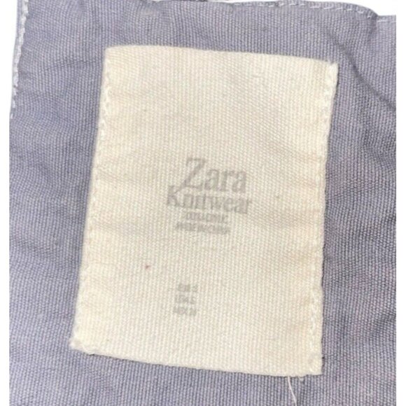 ZARA  Women's Size Small Gray Short Sleeve Cardigan Hooded Sweater Snap Buttons - Picture 13 of 15